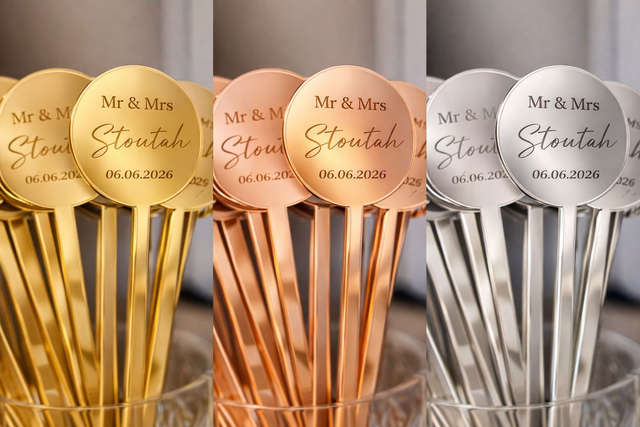 Agitateurs à cocktails – Or, Or rose & Argent