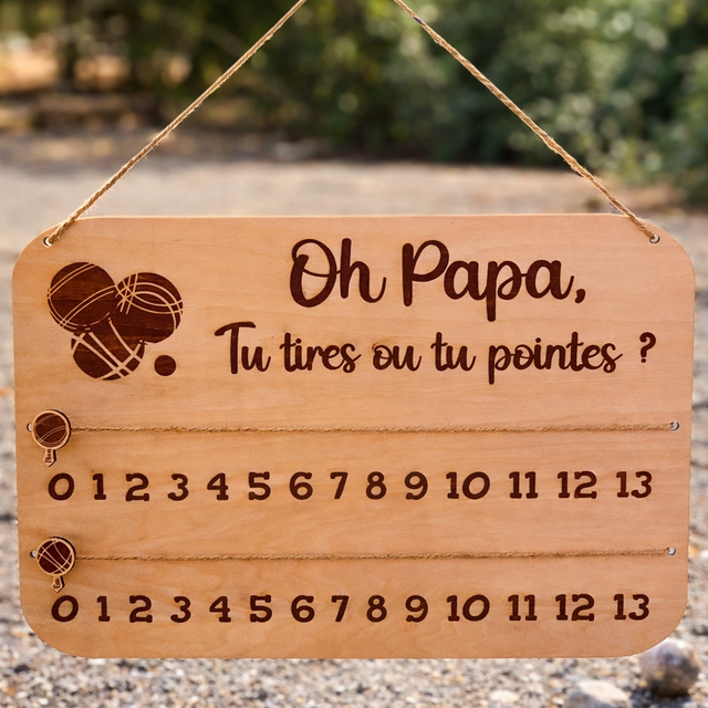 Tableau de pétanque personnalisé