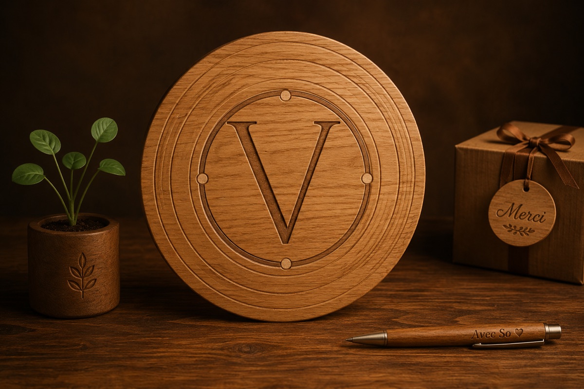 Signalétique et cadeaux d'entreprise en bois
